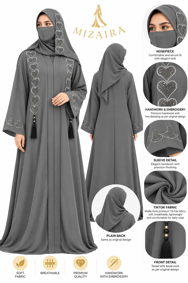Grey_Nida_Flowing_Embroidered_Abaya_For_Women