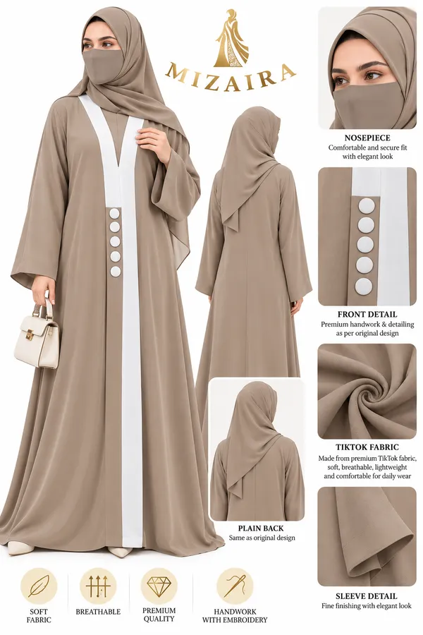 Taupe_TikTok_Fabric_Flared_Abaya_Set_for_Women