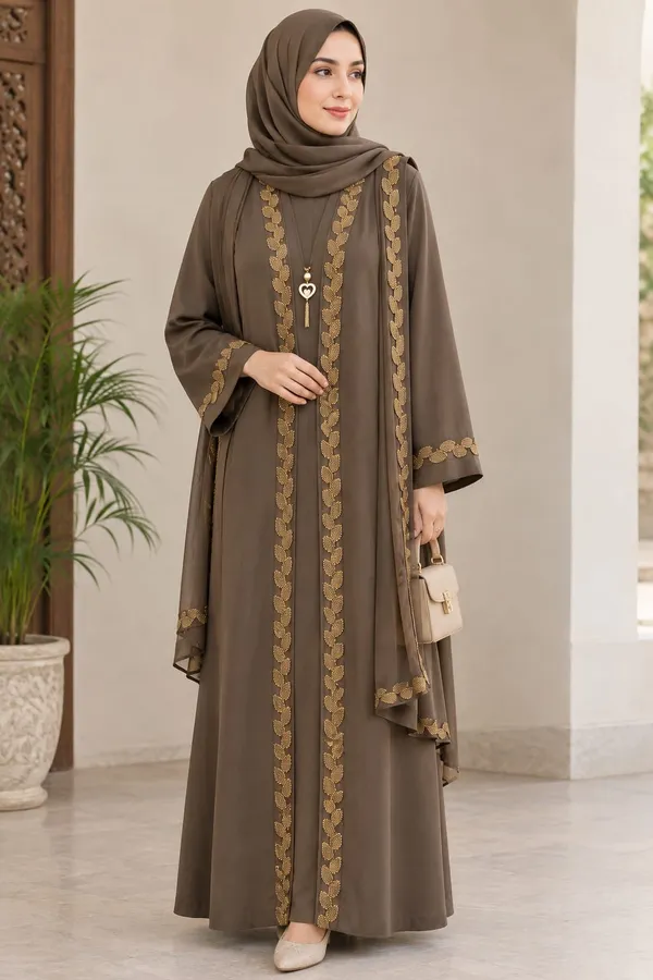 Brown_Nida_Relaxed_Golden_Embroidered_Abaya_For_Women