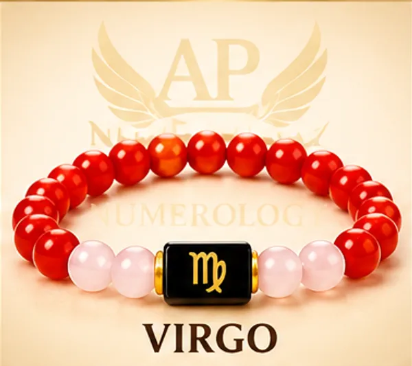 Red_Beaded_Virgo_Zodiac_Bracelet_For_Unisex