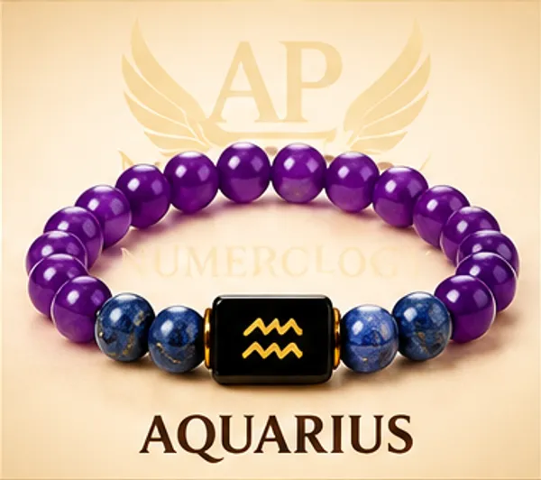 Purple_Blue_Beaded_Aquarius_Zodiac_Bracelet_For_Unisex