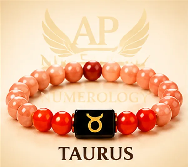 Red_Beaded_Taurus_Zodiac_Bracelet_For_Unisex