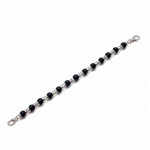Black_Beaded_Chain_Bracelet_For_Men
