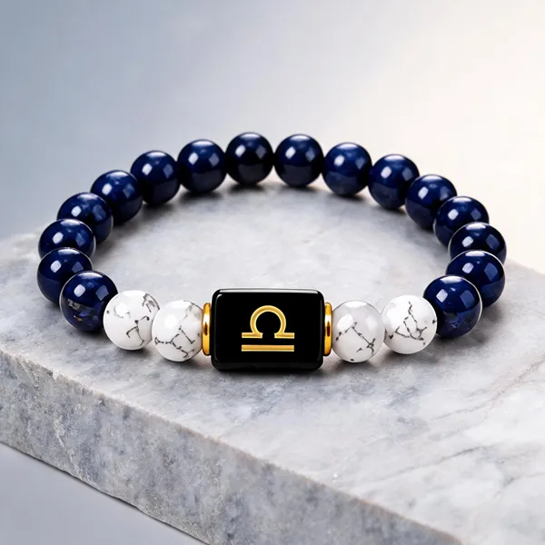 Blue_Beaded_Libra_Zodiac_Bracelet_For_Unisex