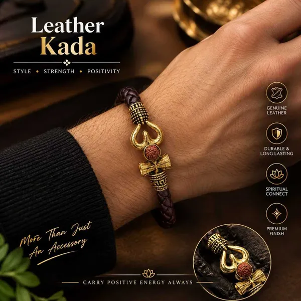 Black_Brown_Leather_Braided_Rudraksha_Kada_For_Men