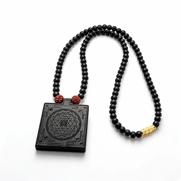 Black_Beaded_Yantra_Pendant_Necklace_For_Men