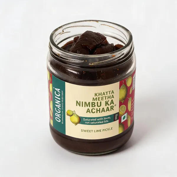 Organica_Khatta_Meetha_Sweet_Lime_Pickle_In_Olive_Oil