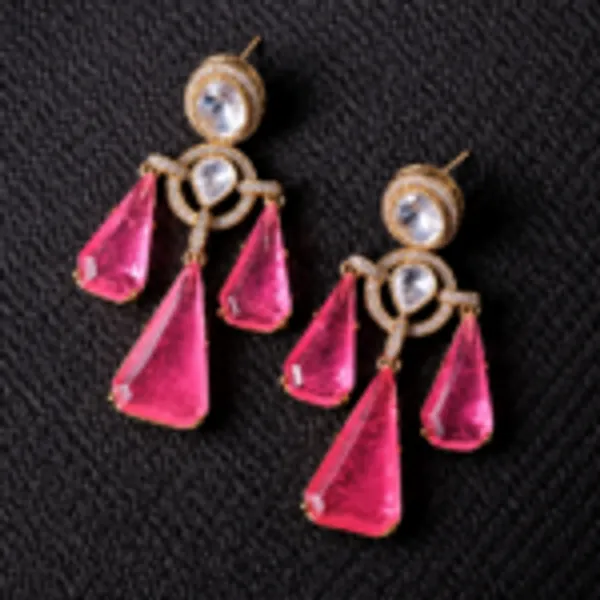 Rivsam_Roselle_Pink_Crystal_Statement_Drop_Earrings