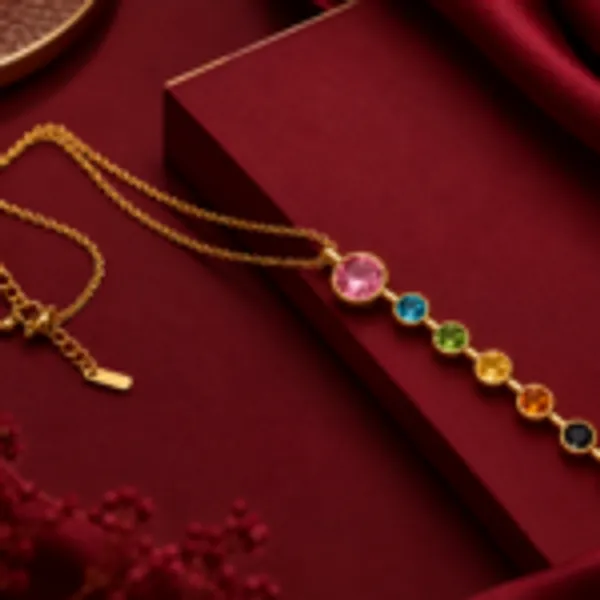 Rivsam_Rainbow_Gemstone_Gold_Necklace
