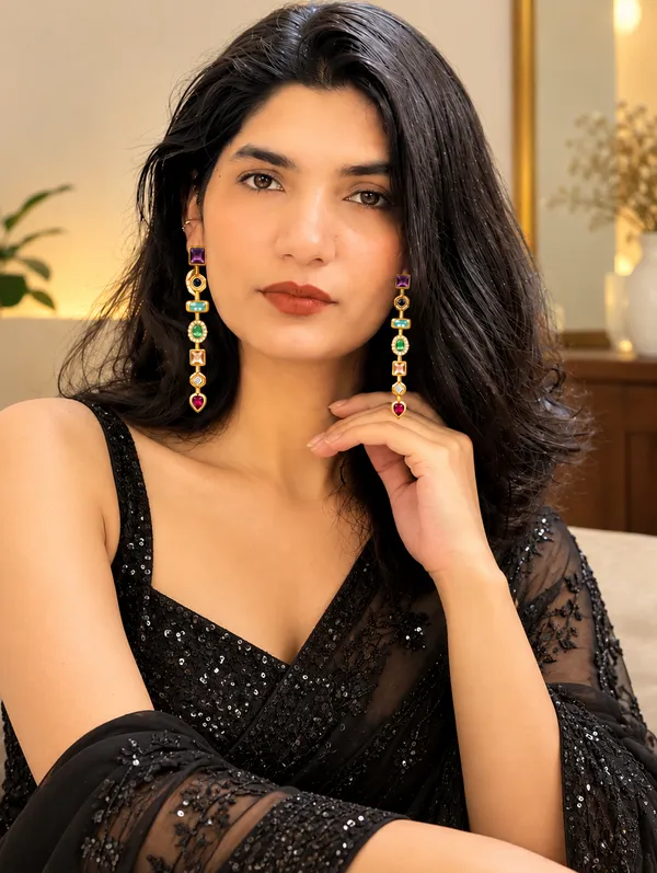 Rivsam_Aurelia_Gemstone_Cascade_Earrings