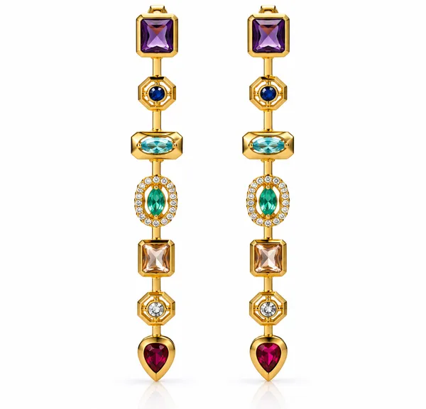 Rivsam_Aurelia_Gemstone_Cascade_Earrings