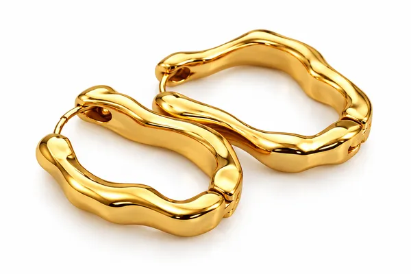 Rivsam_Wavy_Gold_Statement_Hoop_Earrings