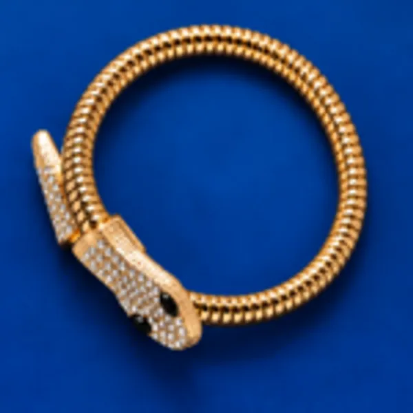 Rivsam_Golden_Serpent_Crystal_Cuff_Bracelet