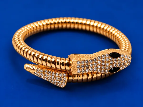 Rivsam_Golden_Serpent_Crystal_Cuff_Bracelet