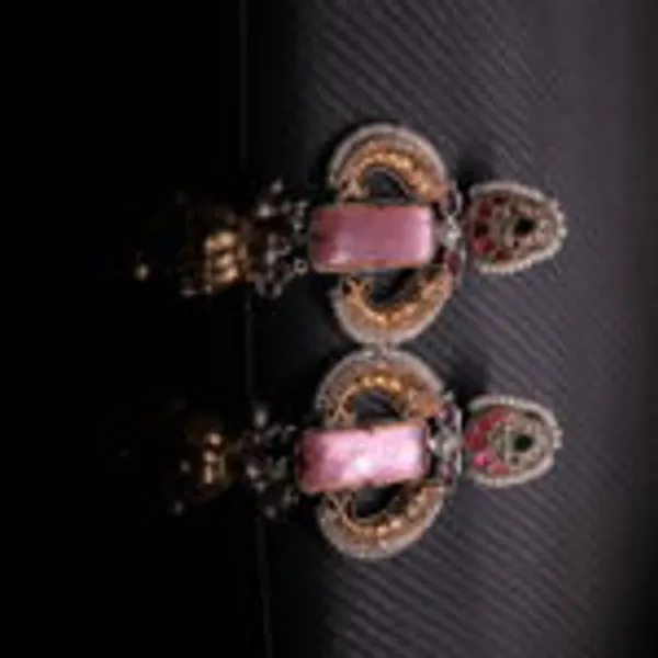 Rivsam_Rosea_Heritage_Pink_Statement_Earrings