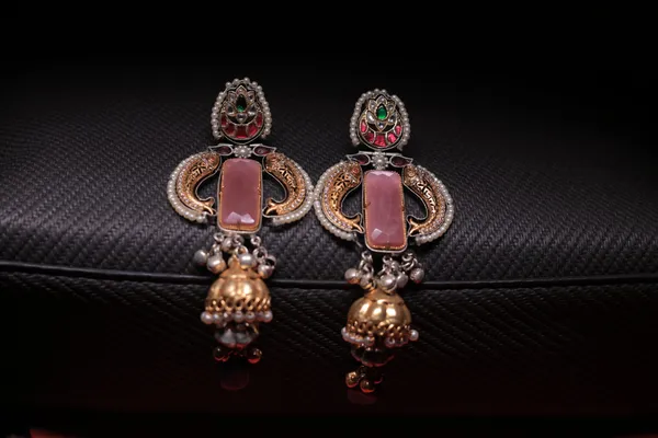 Rivsam_Rosea_Heritage_Pink_Statement_Earrings