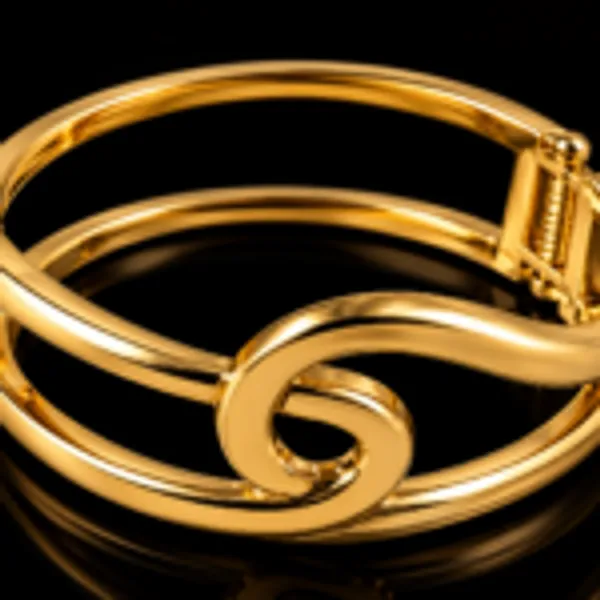Rivsam_Golden_Sculpted_Elegance_Bangle
