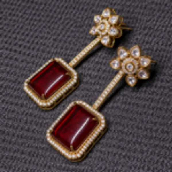 Rivsam_Rubella_Red_Heritage_Long_Drop_Earrings