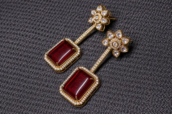 Rivsam_Rubella_Red_Heritage_Long_Drop_Earrings