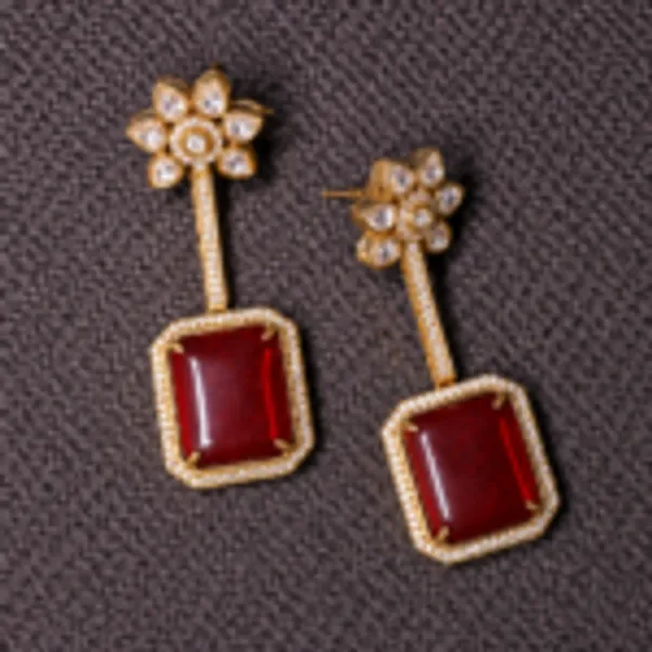 Rivsam_Rubella_Red_Heritage_Long_Drop_Earrings