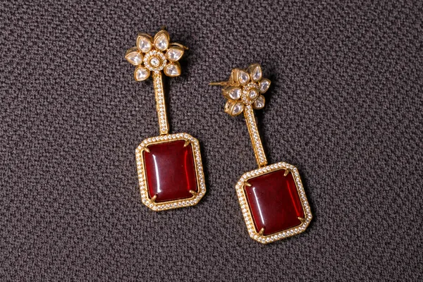 Rivsam_Rubella_Red_Heritage_Long_Drop_Earrings