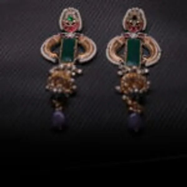 Rivsam_Eshara_Heritage_Green_Statement_Earrings