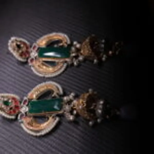 Rivsam_Eshara_Heritage_Green_Statement_Earrings
