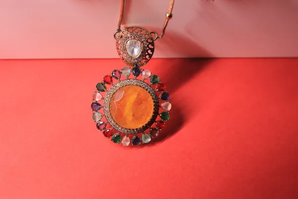 Rivsam_Solara_Multicolour_Statement_Necklace_Earrings_Set
