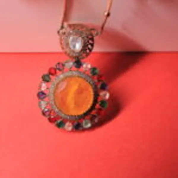 Rivsam_Solara_Multicolour_Statement_Necklace_Earrings_Set