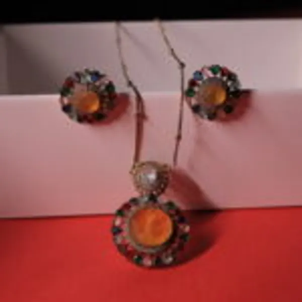 Rivsam_Solara_Multicolour_Statement_Necklace_Earrings_Set