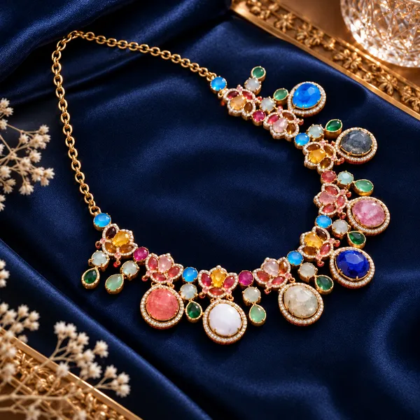 Rivsam_Aurelia_Royale_Multicolour_Statement_Necklace_Set
