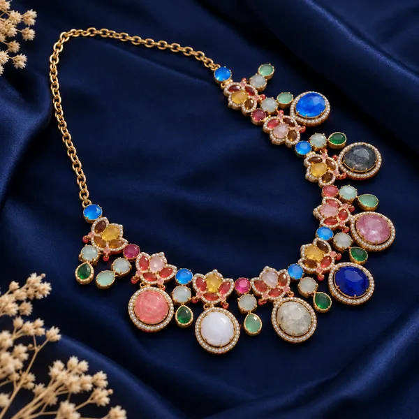 Rivsam_Aurelia_Royale_Multicolour_Statement_Necklace_Set