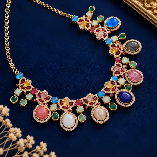 Rivsam_Aurelia_Royale_Multicolour_Statement_Necklace_Set