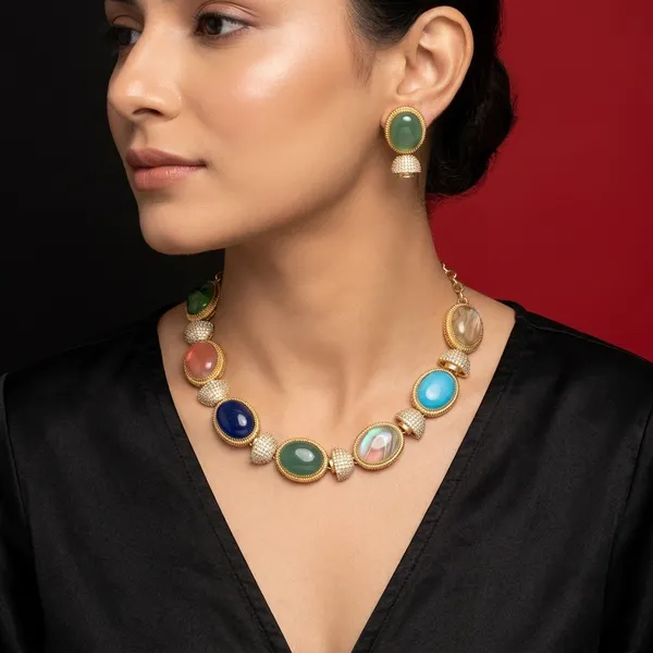 Rivsam_Aurelia_Multicolour_Statement_Necklace_Set