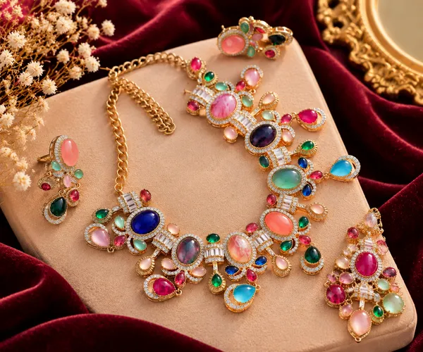Rivsam_Aurelia_Elan_Multicolour_Statement_jewelllery_Set