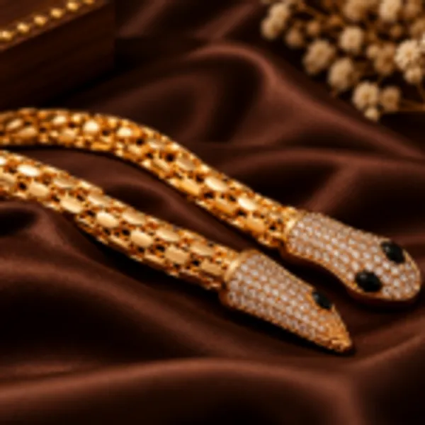 Rivsam_Golden_Serpent_Statement_Necklace