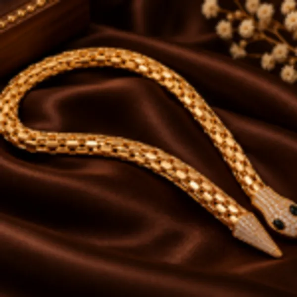 Rivsam_Golden_Serpent_Statement_Necklace