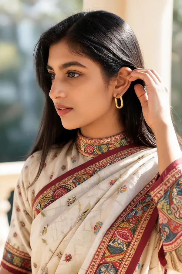 Rivsam_Golden_Link_Hoop_Earrings