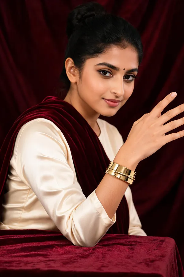 Rivsam_Golden_Sculpted_Elegance_Cuff