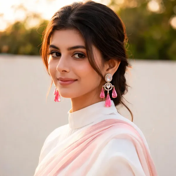 Rivsam_Roselle_Pink_Crystal_Statement_Drop_Earrings