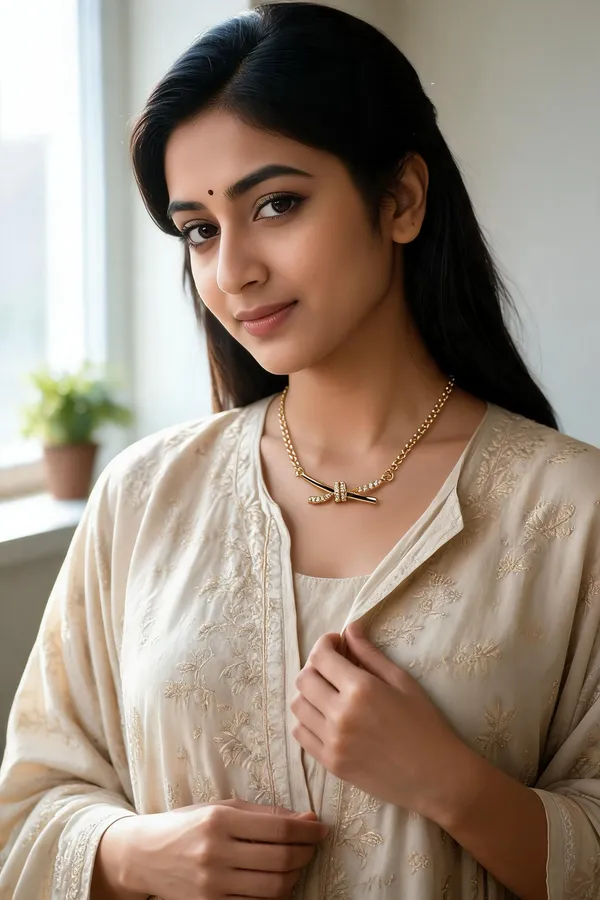 Rivsam_Golden_Crystal_Knot_Pendant_Necklace