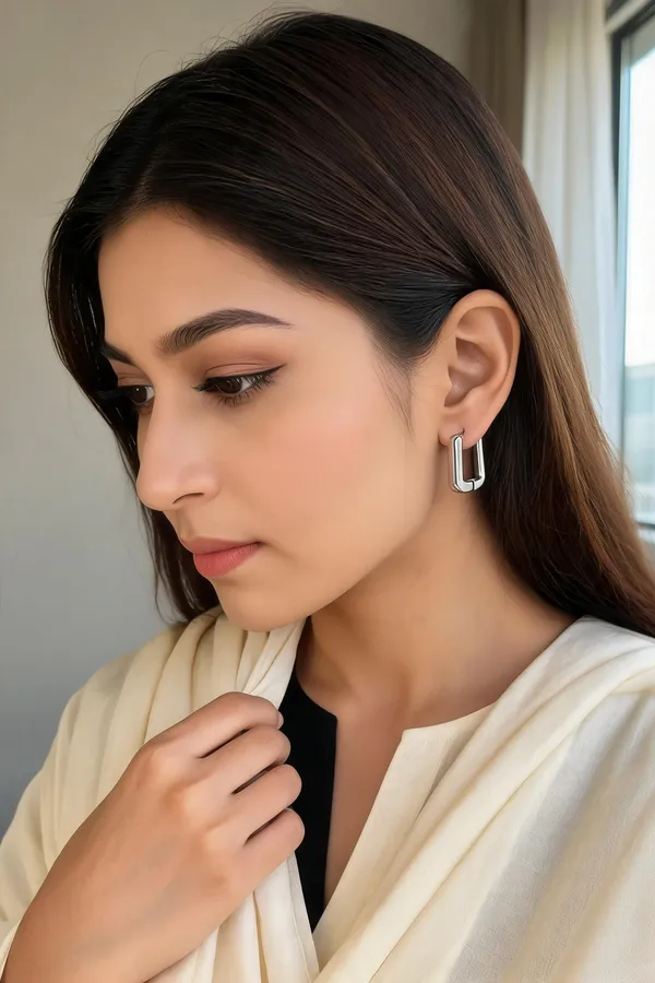Rivsam_Silver_Rectangle_Statement_Hoop_Earrings