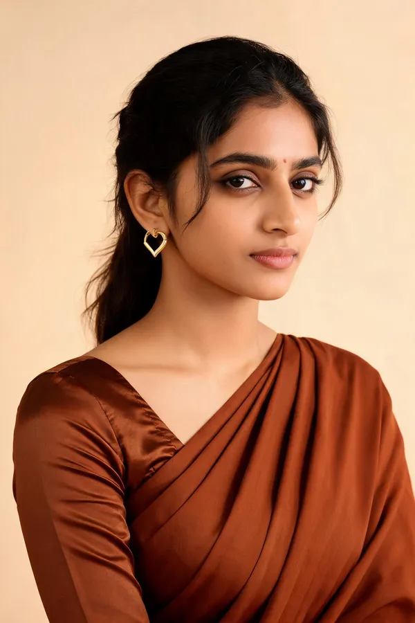 Rivsam_Golden_Heart_Hoop_Earrings