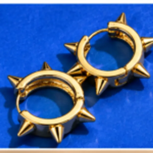 Rivsam_Spike_Halo_Gold_Statement_Hoops