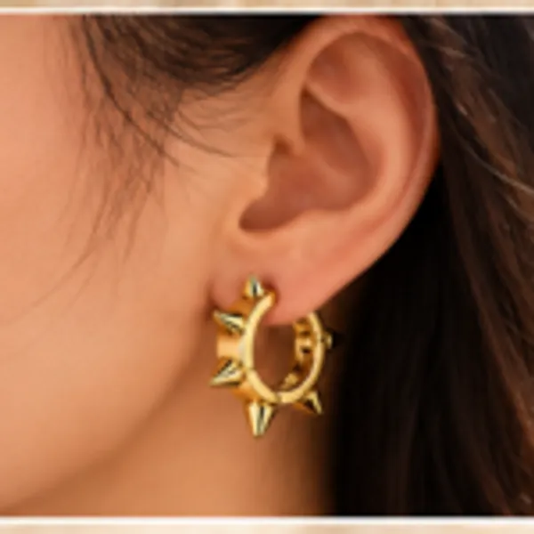 Rivsam_Spike_Halo_Gold_Statement_Hoops