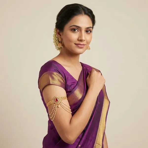Copper_Base_With_Gold_Plated_Nayika_Ratna_Bajubandh