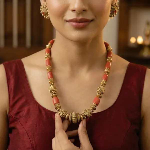 Copper_Base_With_Gold_Plated_Poval_Parampara_Necklace