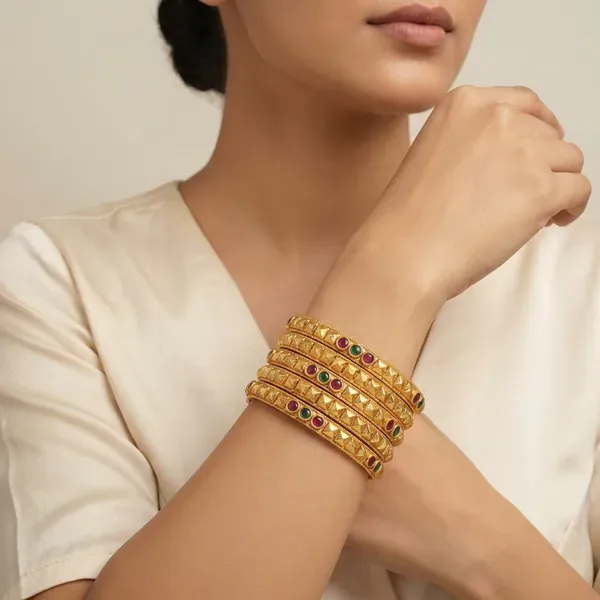 Copper_Base_With_Gold_Plated_Ashthdhara_Atique_Bangles
