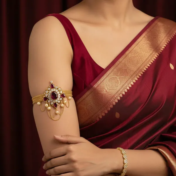 Copper_Base_With_Gold_Plated_Gulabi_Haar_Bajubandh