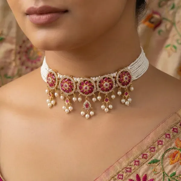 Copper_Base_With_Gold_Plated_Tarankit_Moti_Choker